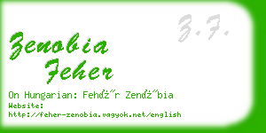 zenobia feher business card